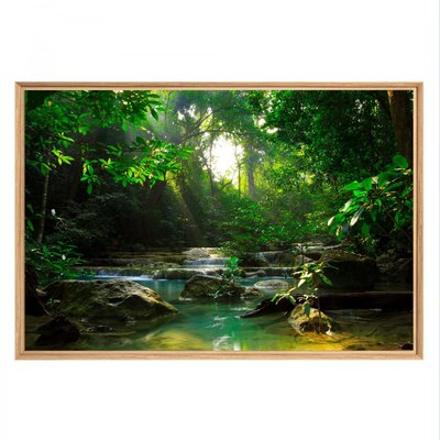 Tableau mural mat encadré cascade d'erawan CEANOTHE