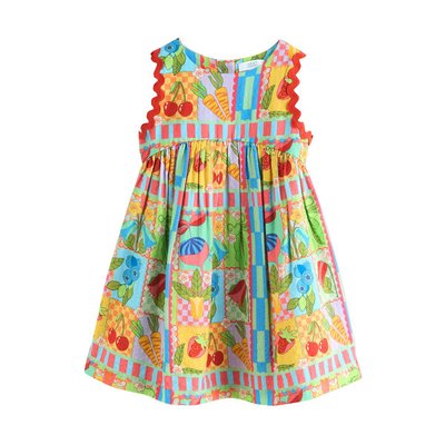 Robe sans manches à bordure en croquet NEXT