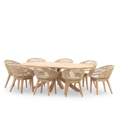 Salon de jardin, 8 chaises, SIENA & PROVENZA DEFORA HOME
