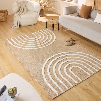 Tapis interieur jute à motif arc PALMA NAZAR RUGS