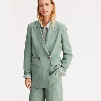 Chaqueta de corte recto, lino mezclado ANNE WEYBURN