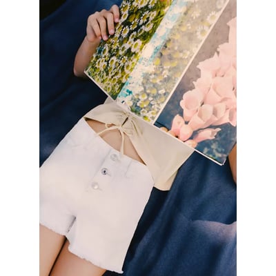 Shorts avec finitions effilochées MANGO KIDS