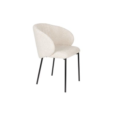 Chaise de salon tissu et métal BOITE A DESIGN