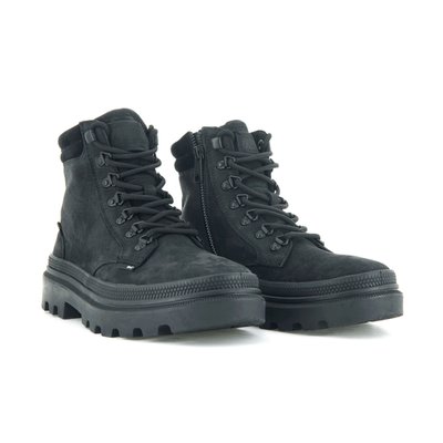 Boots en cuir Pallatrooper Hkr Nbk  Femme PALLADIUM
