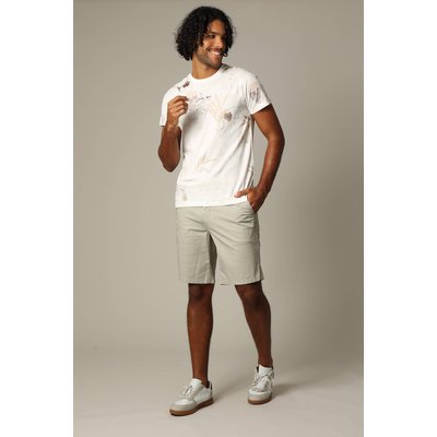 Short en coton avec détails géométriques et braguette fermeture à glissière COXIE DEELUXE