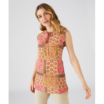 Tunique imprimé patchwork fleuri DAMART