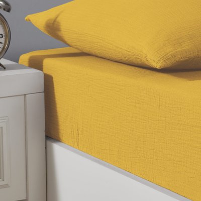 Drap housse en gaze de coton bonnet 30 cm LOFT SENSEI MAISON