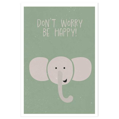 Affiche enfant elephant HEXOA