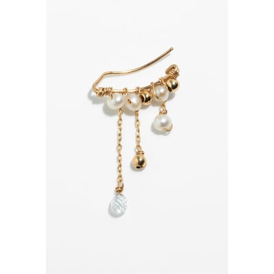 Climber Luna - Or 750‰ - Diamant blanc & perle de culture YAY PARIS