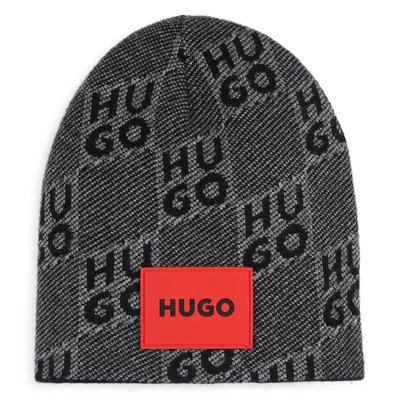 Bonnet en tricot damier HUGO KIDSWEAR