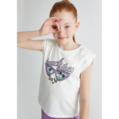 T-shirt en coton avec imprimé LIU JO