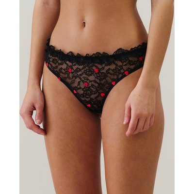 Tanga en dentelle avec broderies BRODLACIZ UNDIZ