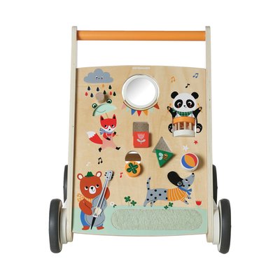 Chariot de marche pliable Les animaux joyeux en bois FSC® VERTBAUDET