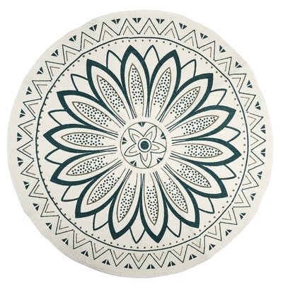 Tapis rond imprimé mandala TOILINUX