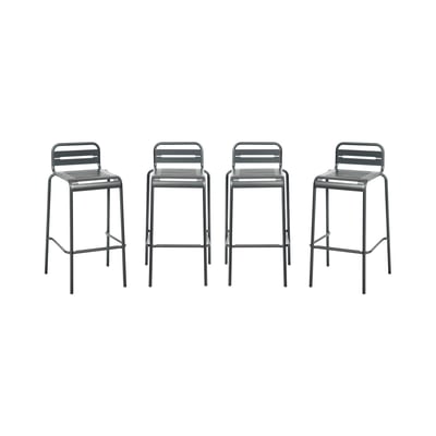 Chaise haute de jardin acier 69cm (lot de 4) AMÉLIA SWEEEK