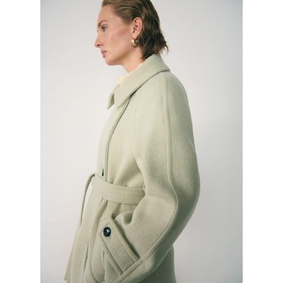 Manteau court ceinturé femme on sale