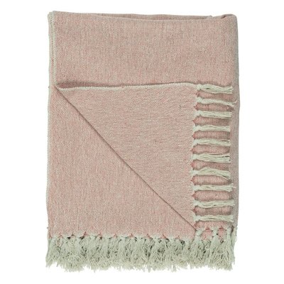 Plaid coton uni franges IB LAURSEN