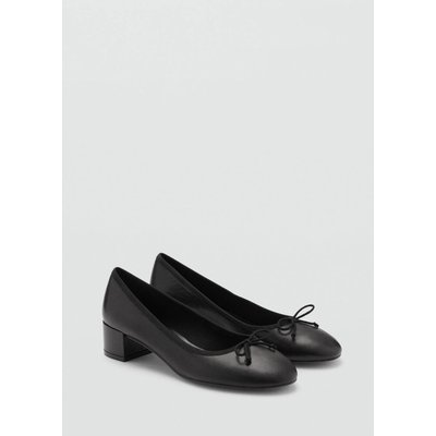 Ballerines talon cuir nœud MANGO