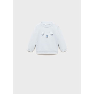 Sweat-shirt en coton à décorations en relief MANGO BABY
