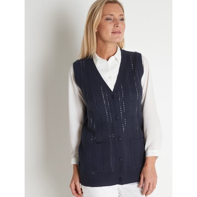 Gilet sans manches maille ajourée DAXON