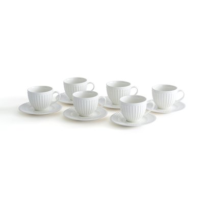 Lot de 6 tasses à café et sous-tasses, Jewely LA REDOUTE INTERIEURS