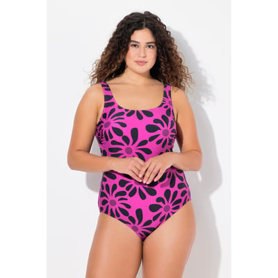Maillot de bain à fleurs, décolleté rond ULLA POPKEN