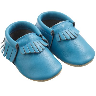 Chaussons cuir souple à franges TICHOUPS