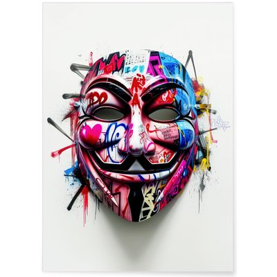 Affiche Masque Graffiti Pop Art L'AFFICHERIE