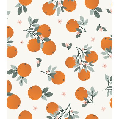 Papier peint enfant motif oranges LOUISE LILIPINSO