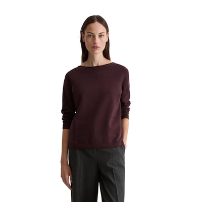 Pull en maille basique regular en doux mélange de coton et de laine vierge MARC O'POLO