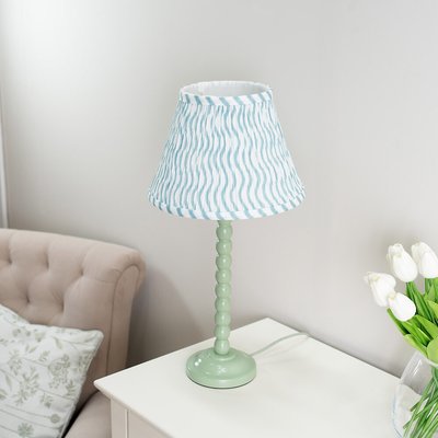 Green Bobbin Table Lamp with Arrow Small Shade SO'HOME