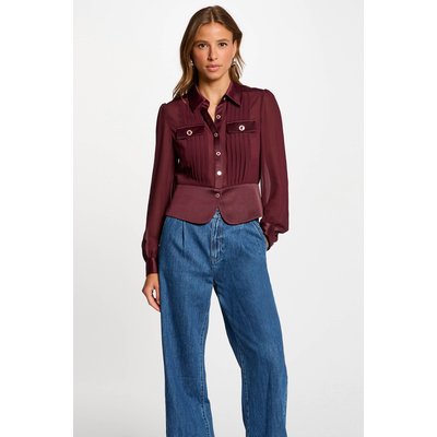 Chemise manches longues avec plis MORGAN