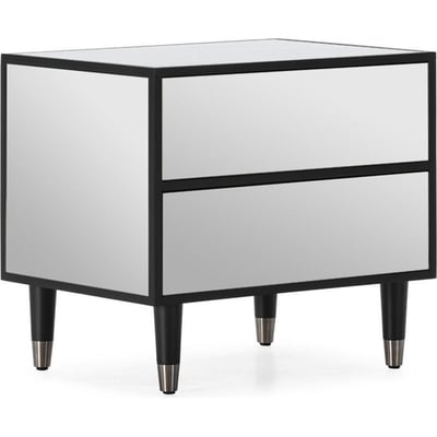Table de chevet 2 tiroirs en miroir RECOLLECTION