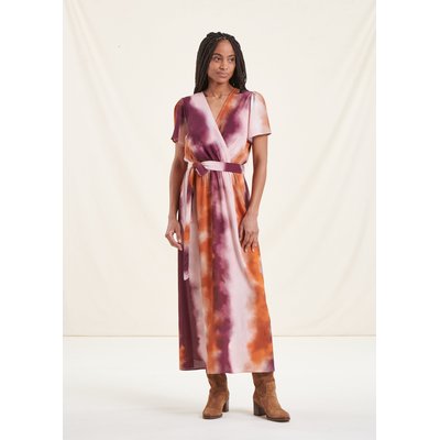 Robe longue cache-cœur imprimé tie & dye LA FEE MARABOUTEE