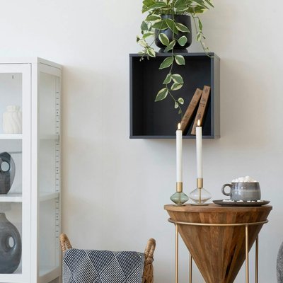 Etagère cube murale, couleur gris orage TALLINN PIER IMPORT