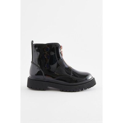 Boots zippées sur le devant à semelle épaisse NEXT