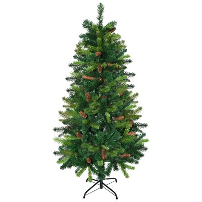Sapin de Noël artificiel Nordmann aspect réaliste pommes de pin HOMCOM