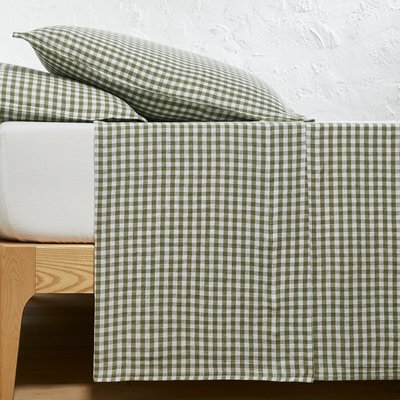 Drap plat en lin lavé, Acélie Kaki LA REDOUTE INTERIEURS