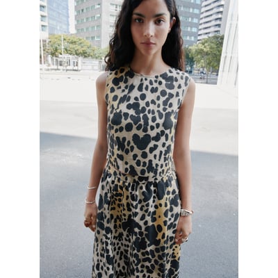 Haut Femme Urban Mango Taille M - Imprimé Animal, Sans Manches, Occasion Très Bon état