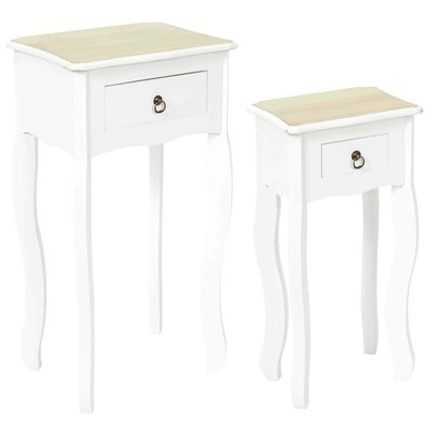 Lot de 2 sellettes avec tiroir en MDF Victoria CMP