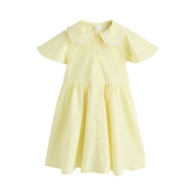 Robe d'école vichy en coton à manches ange NEXT