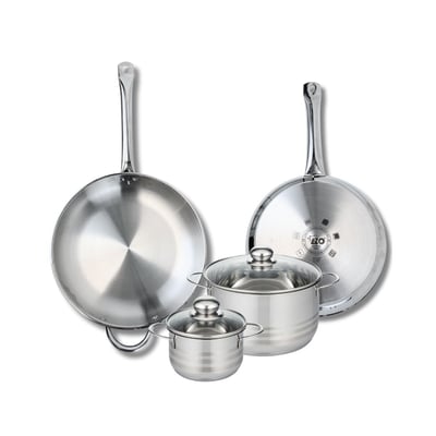 Batterie 2 poêles 28/32cm + 2 faitouts 14/20cm PROFI BRILLANT ELO