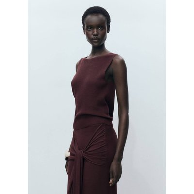Top maille côtelée fine MANGO