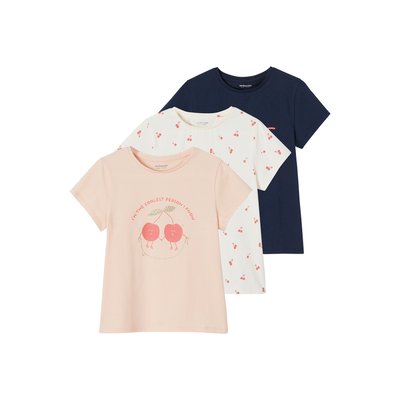 Lot de 3 T-shirts assortis détails irisés VERTBAUDET
