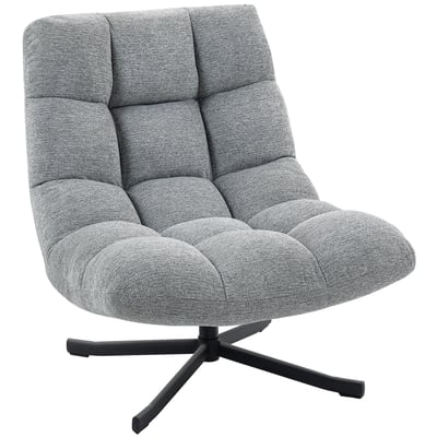 Accent Chair Chenille (100 % polyester) Gris HOMCOM