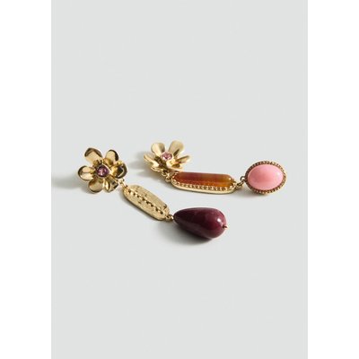 Boucles d'oreilles pendantes perles combinés MANGO