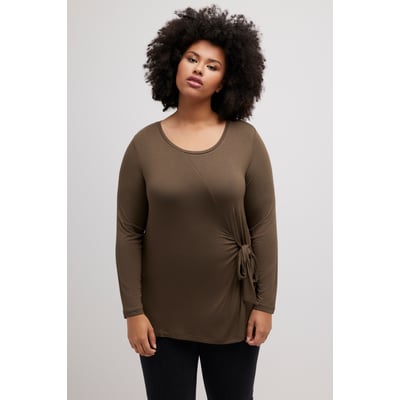 T-shirt, nœud fantaisie, classique, col en V ULLA POPKEN