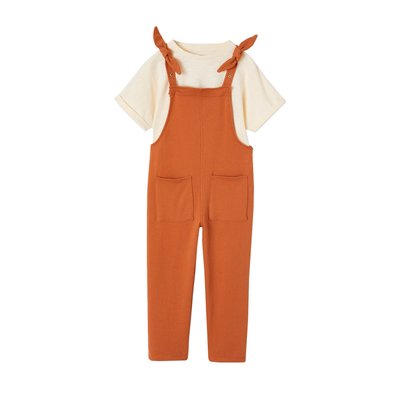 Ensemble t-shirt + salopette en molleton VERTBAUDET