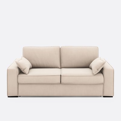Sofá-cama em veludo com nervuras finas, espuma HR, Cecilia LA REDOUTE INTERIEURS