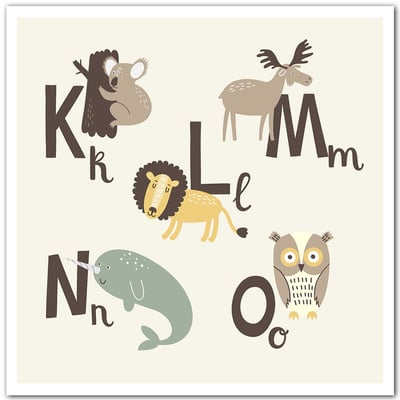 Affiche enfant klmno HEXOA